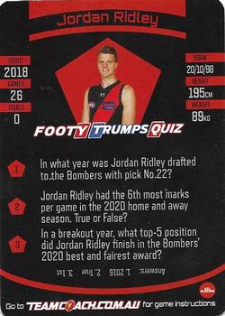 2021 Team Coach AFL #18 Jordan Ridley Back